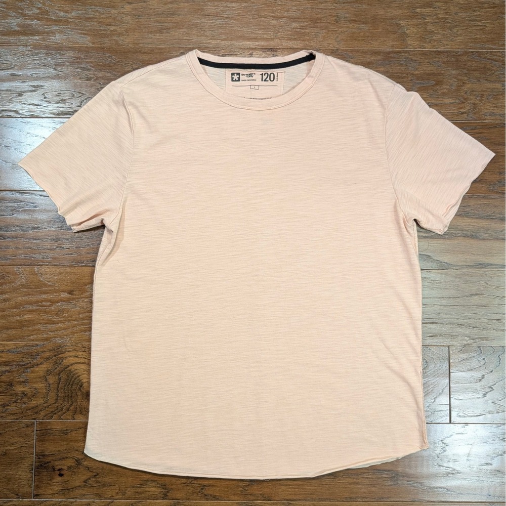 Strangers Only Mens Peach‎ T-Shirt BASE-0610SS22 Limited Edition Large 21.5x26.5